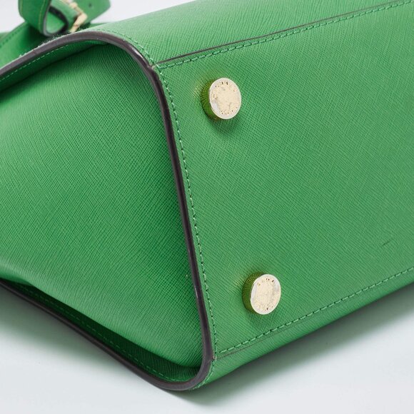 Michael Kors - Green Saffiano Lux Leather Large Selma Tote - Picture 8 of 16